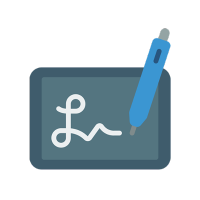 digital signature graphic on table docusign electronic signing